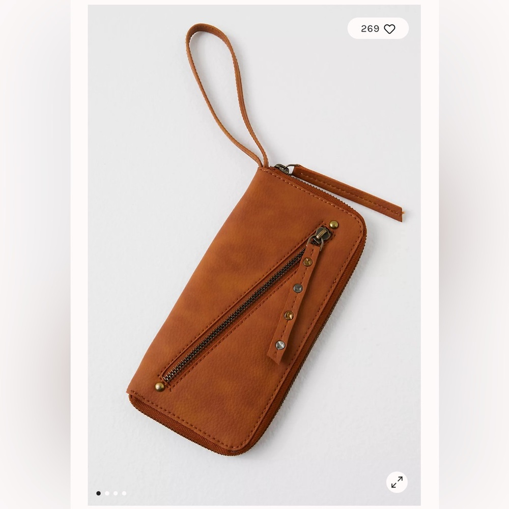 Free People Distressed Vegan Wallet